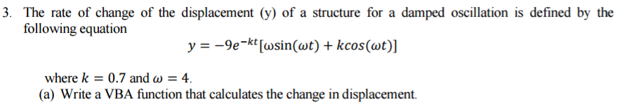 How do I write the given equation in VBA code. The rate