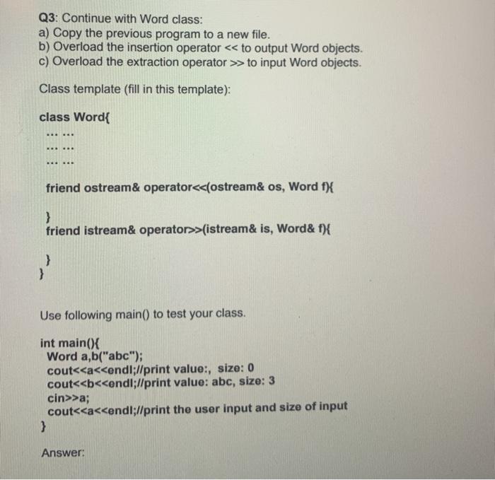 size (int). c) Accessors and Mutators function for value. d) Accessors for