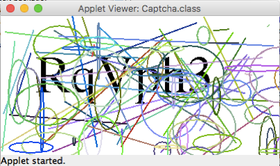 JAVA program Please help Create a simple JApplet-based CAPTCHA that has the