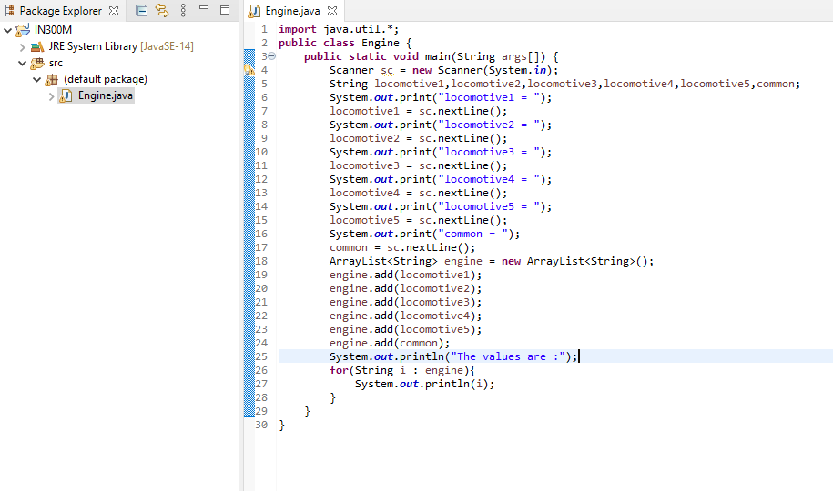 I changed the class name to "Engine" Now I have a problem
