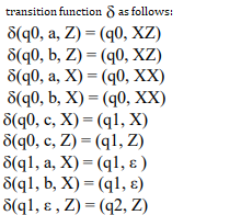 bbcaa, abcba, abacba is accepted or rejected, then without searching whether the