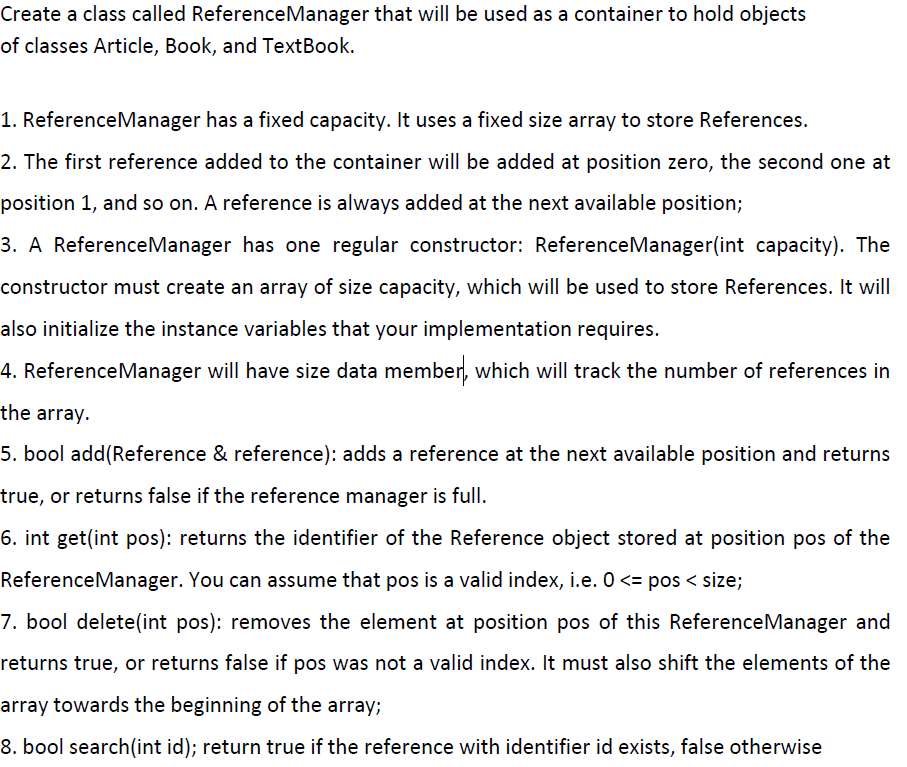 PLEASE CODE THE ABOVE CLASS IN C++ & COMMENT ON EVERY LINE