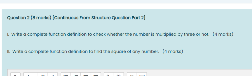  Question 2 (8 marks) (Continuous From Structure Question Part 2] 1.