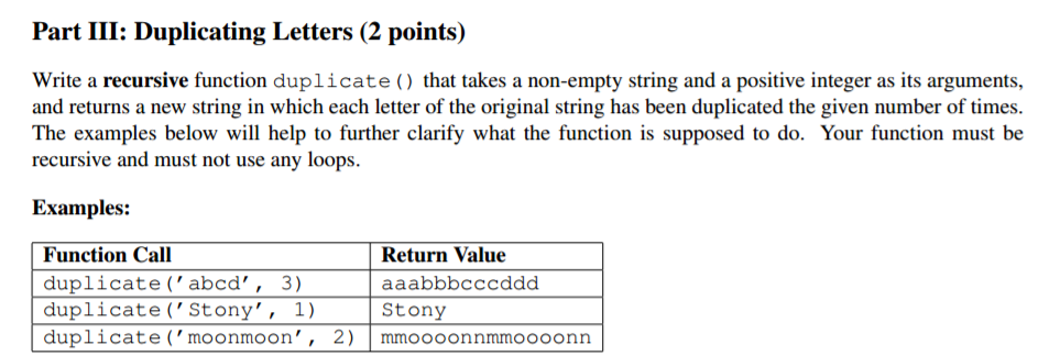 This is my recursive function for the above problem. Is this
