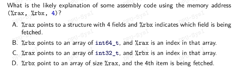  What is the likely explanation of some assembly code using the