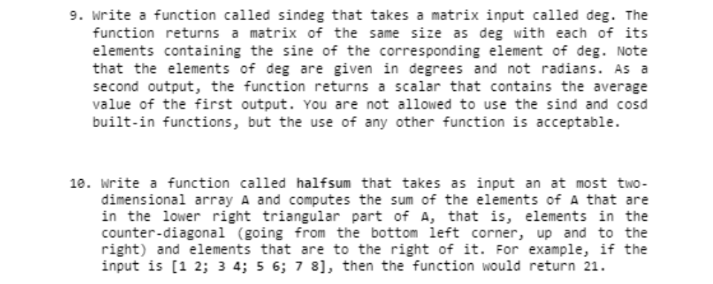 Write a function called circle that takes a scalar input r. It