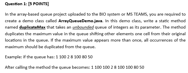 here is the array-based link https://drive.google.com/file/d/1oHAF9dsOi7Qhpj9QNYhayj9bxHRFUgRu/view?usp=sharing Question 1: [5 POINTS] In the