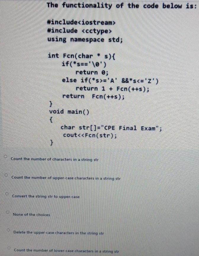 The functionality of the code below is: #include Winclude using namespace