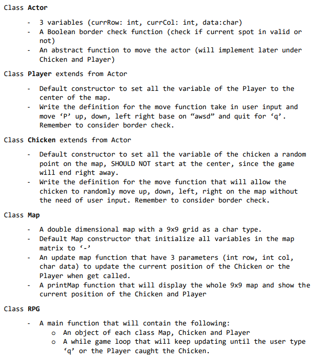 polymorphism. You will need an abstract class call Actor. The pseudo code