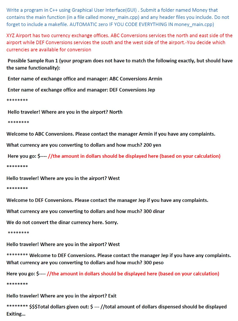  PLEASE WRITE PROGRAM USING GUI USING HEADER FILES AND ALSO MAKE