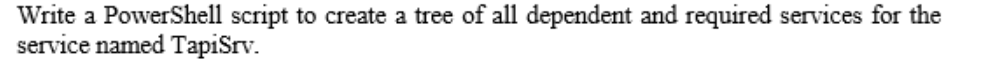  Write a PowerShell script to create a tree of all dependent