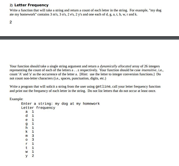 C++ (Linux) code: Write a function that will take a string and