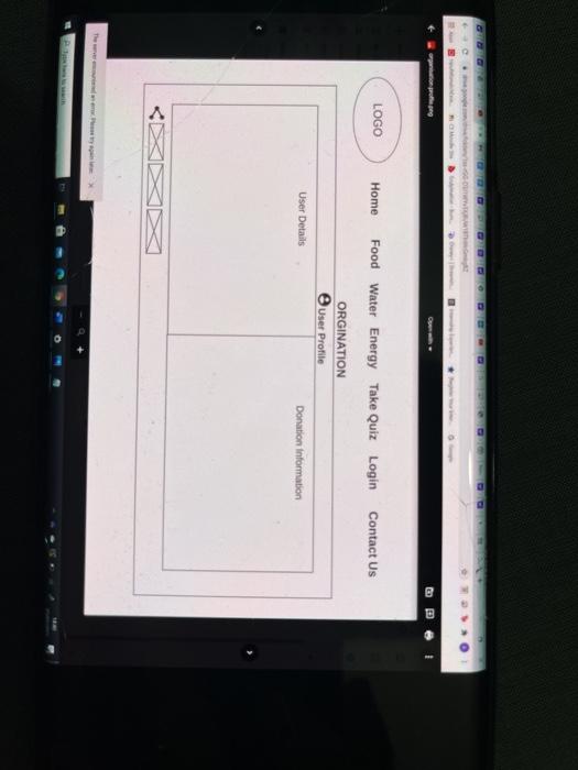 A webpage you need to create a coding of html LOGO Home