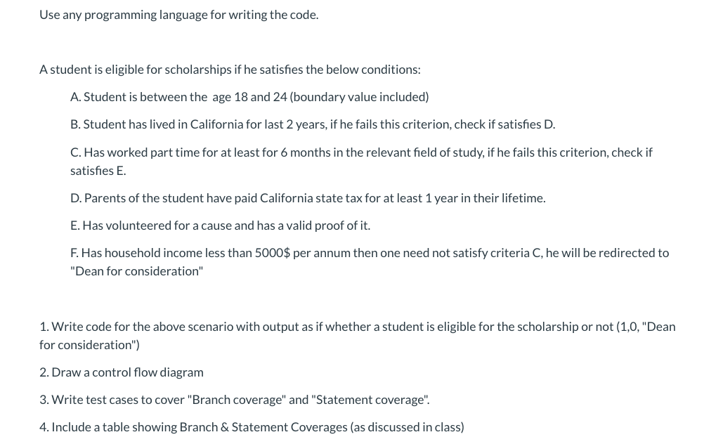  no previous data Use any programming language for writing the code.