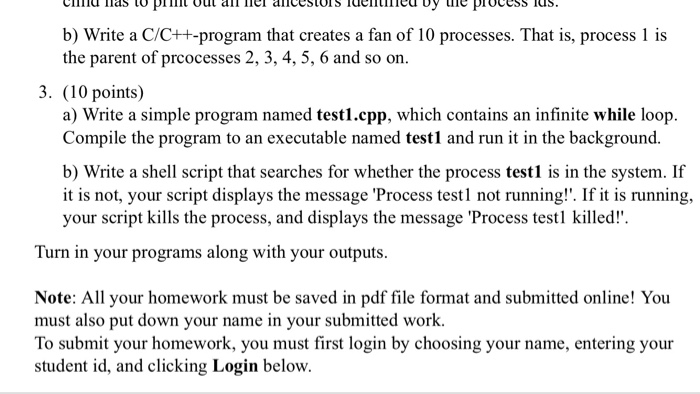  Number three please b) Write a C/C++-program that creates a fan