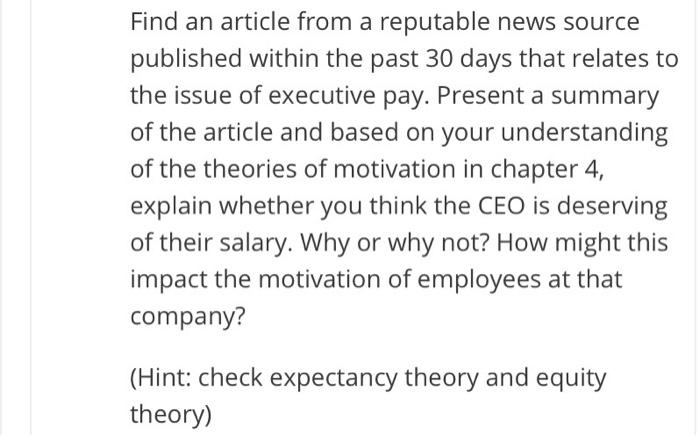  Find an article from a reputable news source published within the