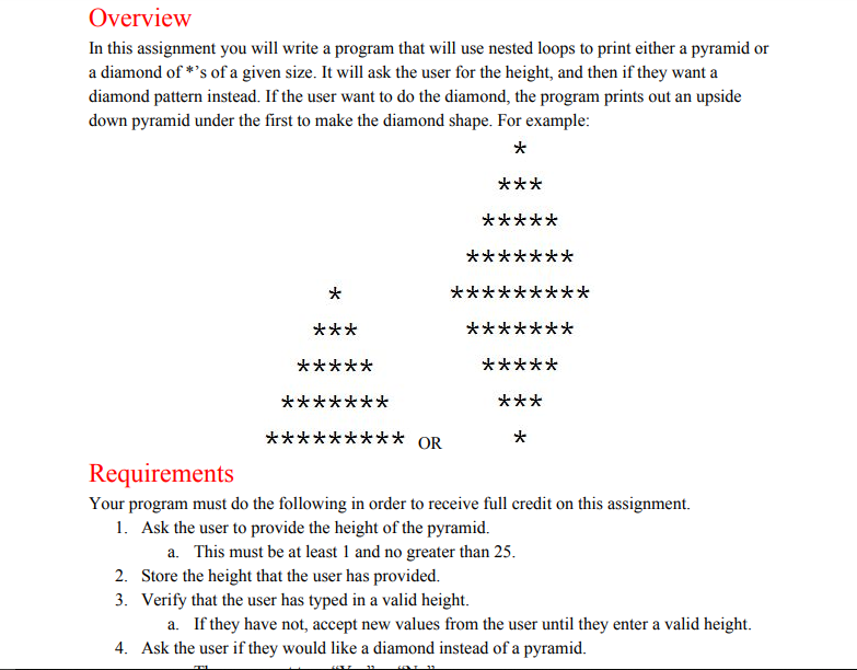 Can anyone help me with this programming assignment? It has to be