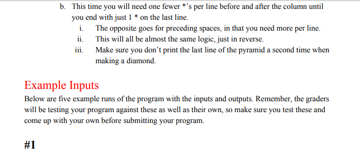 program that will use nested loops to print either a pyramid or