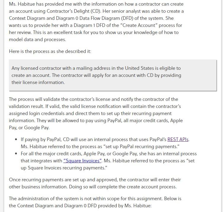  Need to create a Level 1 For create account Ms. Habitue