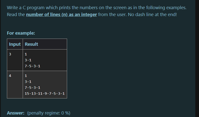  Write a C program which prints the numbers on the screen