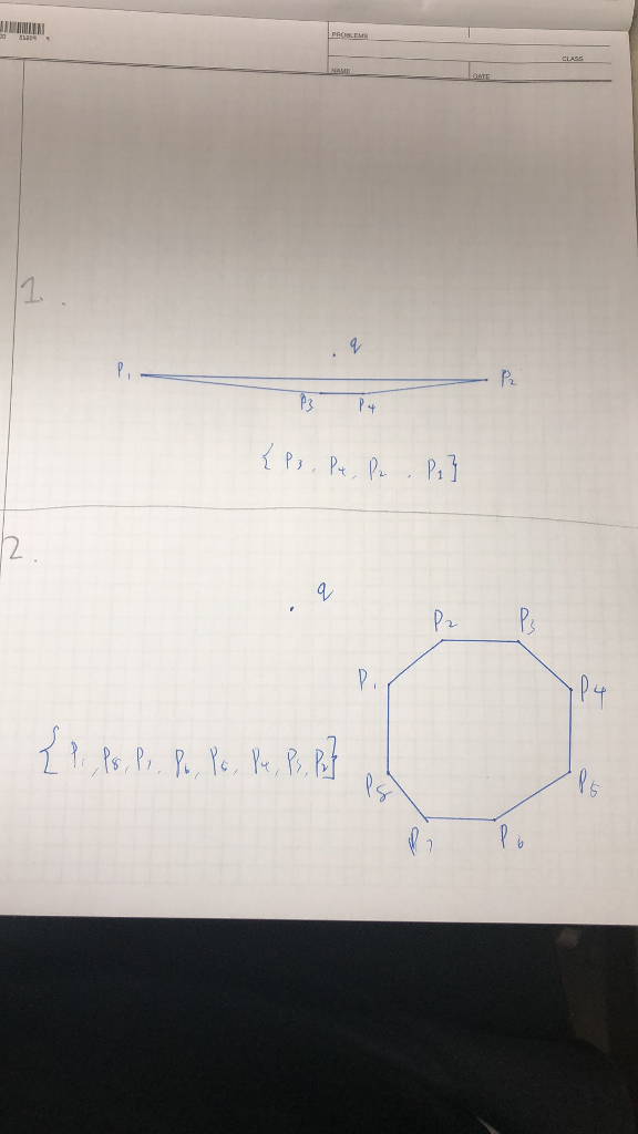 Let P be a convex polygon whose vertices are stored in an