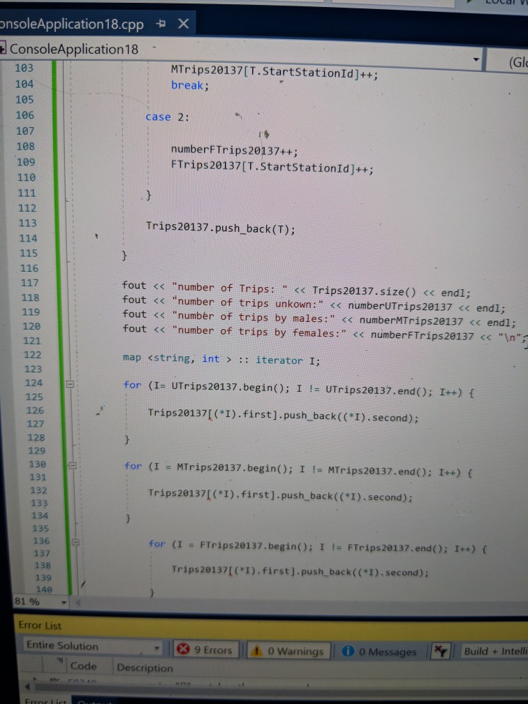 126 to 138. for all three for the same error appears. can