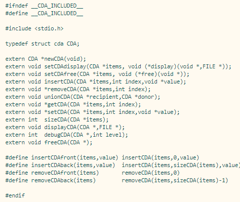 I need help creating the first three functions from my header file