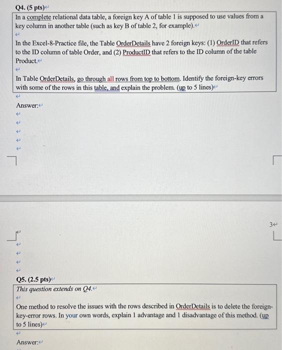 Data Managment In a complete relational data table, a foreign key A