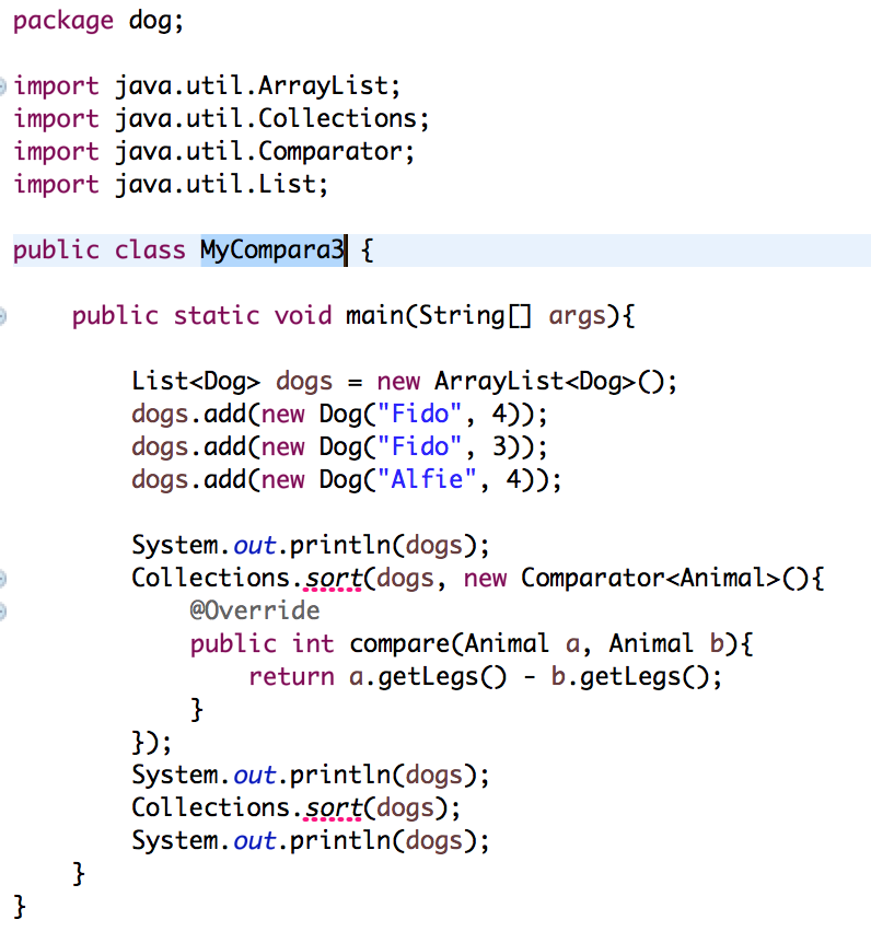 1. Create java files to make this code compile and run. 2.