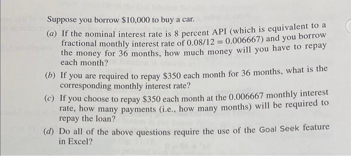 must use goal seek or solver within excel to solve 1.19 Many