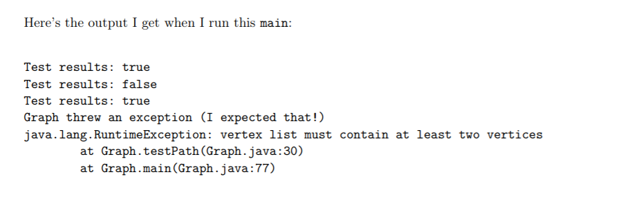 provide two method implementations for the following class: import java . util