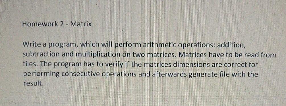  This should be in C programming( NOT C++) Homework 2 -