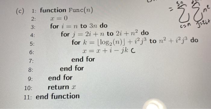  . 28 Jazit Con 4: (c) 1: function Func(n) 2: =
