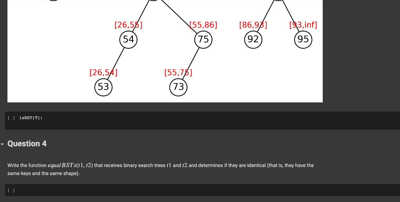 receives the tree on the left and False if it receives the