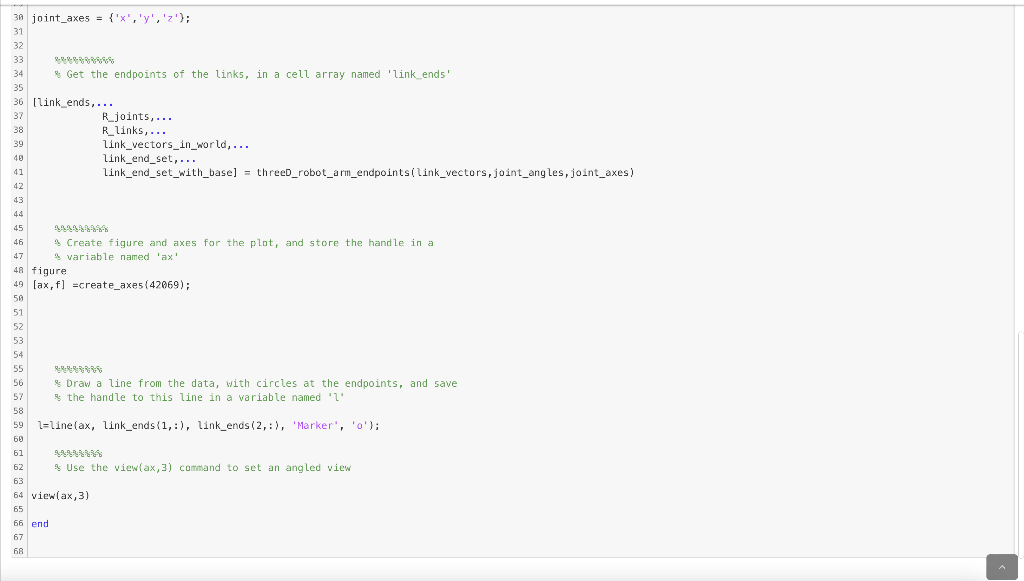 0.5 units long. The first two links should be along the axis