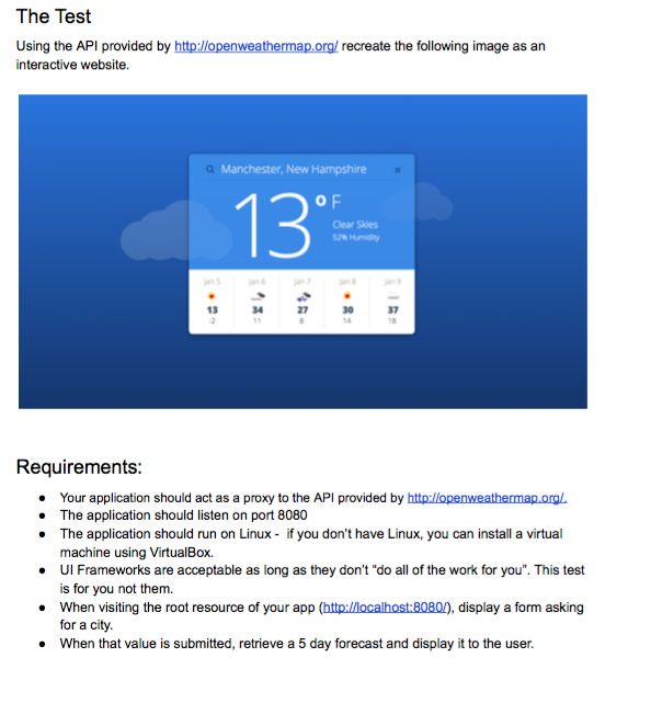 please use javascript, jquery, html,css , api, json only link for api