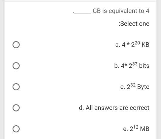 improve b. minimize c. Not any of these answers d. maximize GB