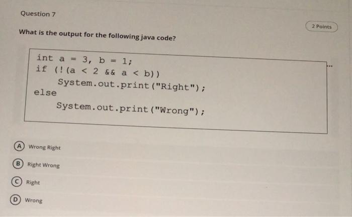 urgent question, please answer it quickly Question 7 2 Points What is