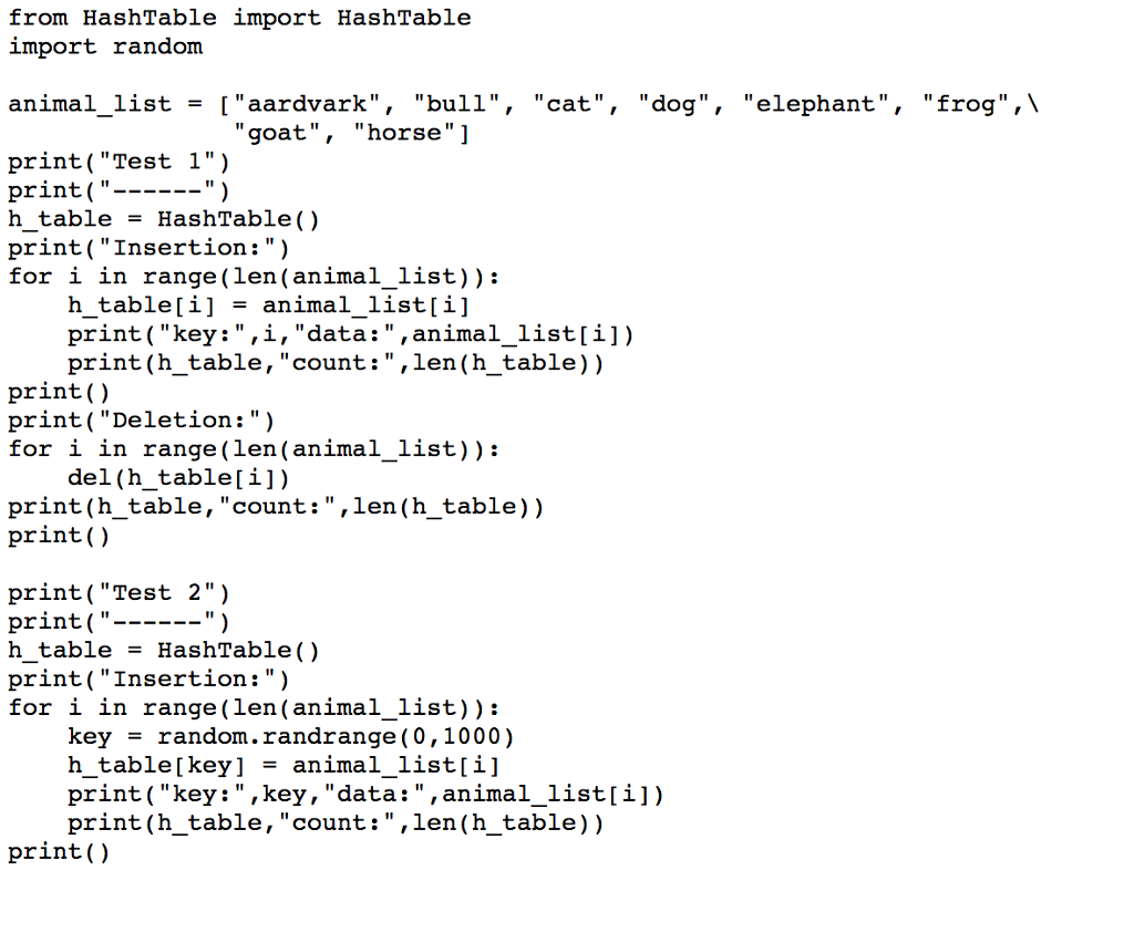 exercise you will modify this hash table class so that it uses