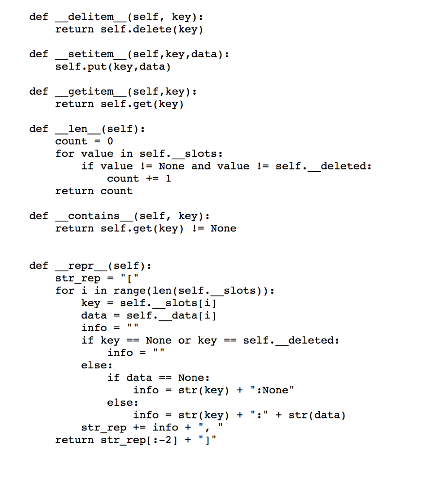 will contair key-data pairs. You can assume that keys will be integer