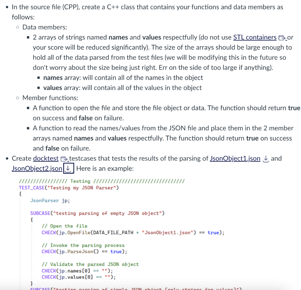 i need help adding stuff to the bool ParseJson() Variable. Since i