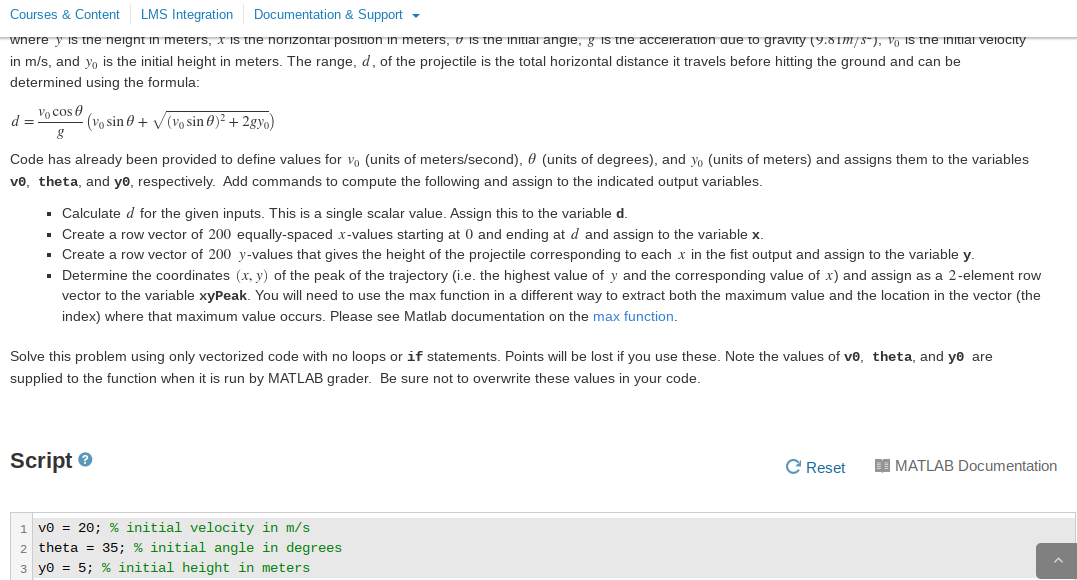 the motion of an object modeled with ideal projectile motion (neglecting air