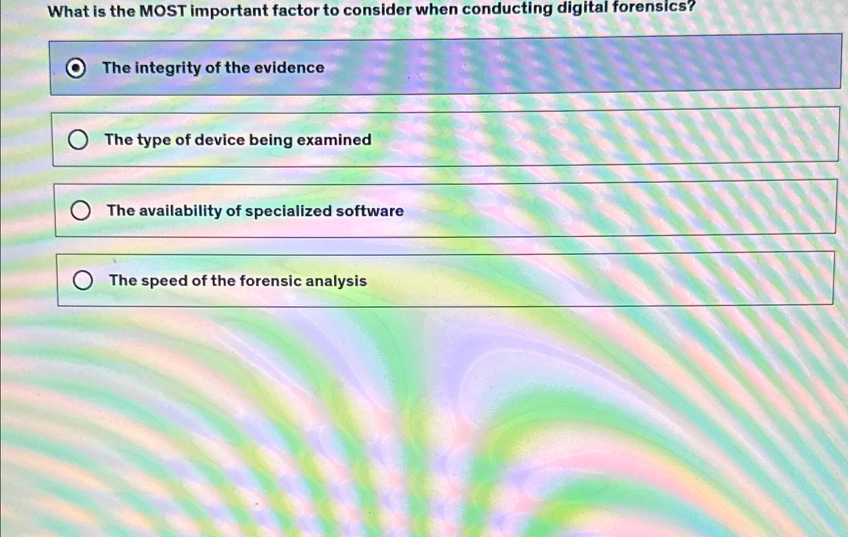  What is the MOST important factor to consider when conducting digital