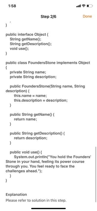 the game's classes, attributes, methods, and relationships Step 2/6 Here are the