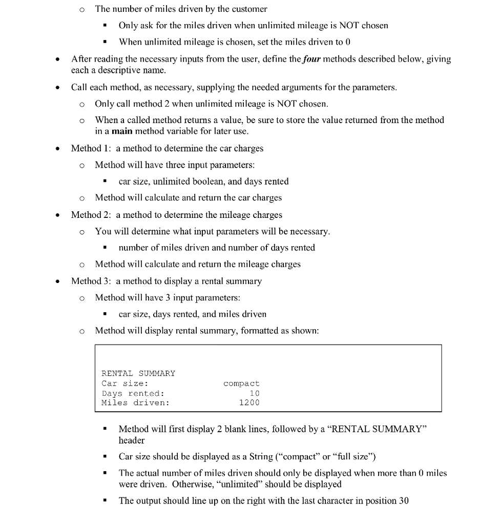 User-Defined Methods NOTE: zyBooks does not cover everything you will need to