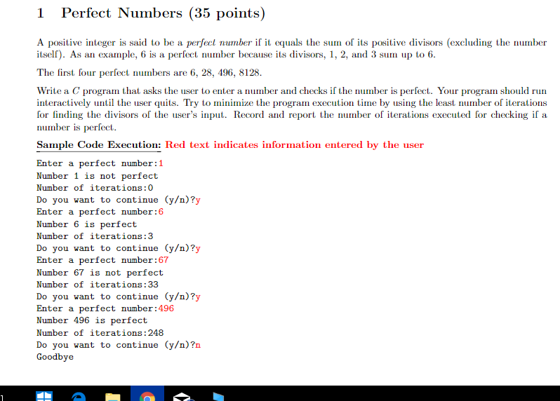  c program Perfect Numbers A positive integer is said to be