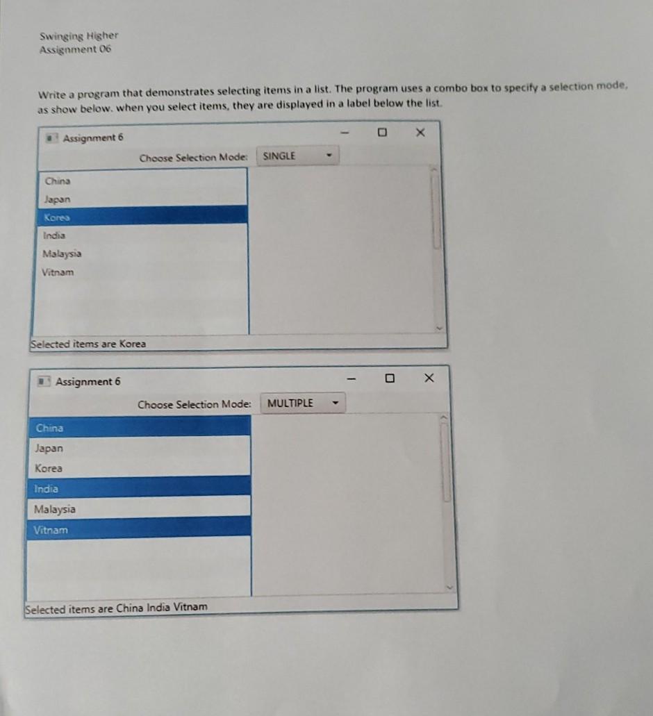  this question is for java class. please use try & catch