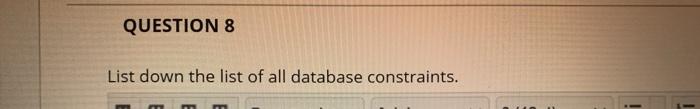 DataBase Help & just give me the final answerQ1 Q2 Q3 QUESTION