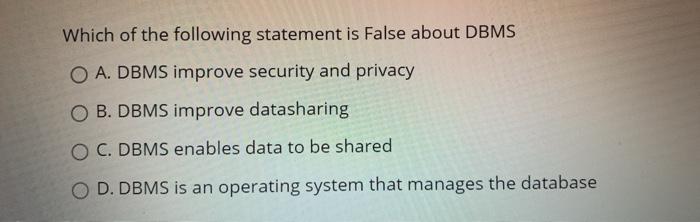 database support O A. Structured data O B. Unstructured data O C.