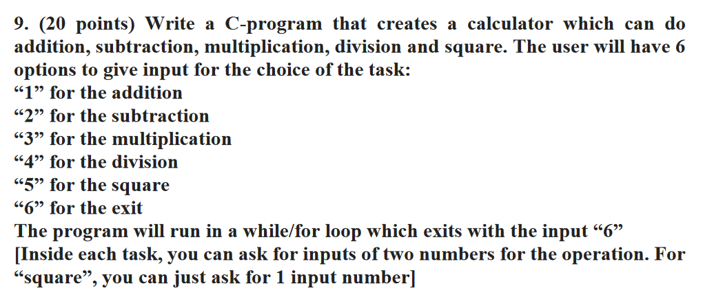  Please provide Executable code and screenshot of output. Thanks 9. (20